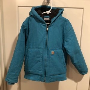 Carhartt CANVAS INSULATED HOODED ACTIVE JACKET - Kids Size XS (6)